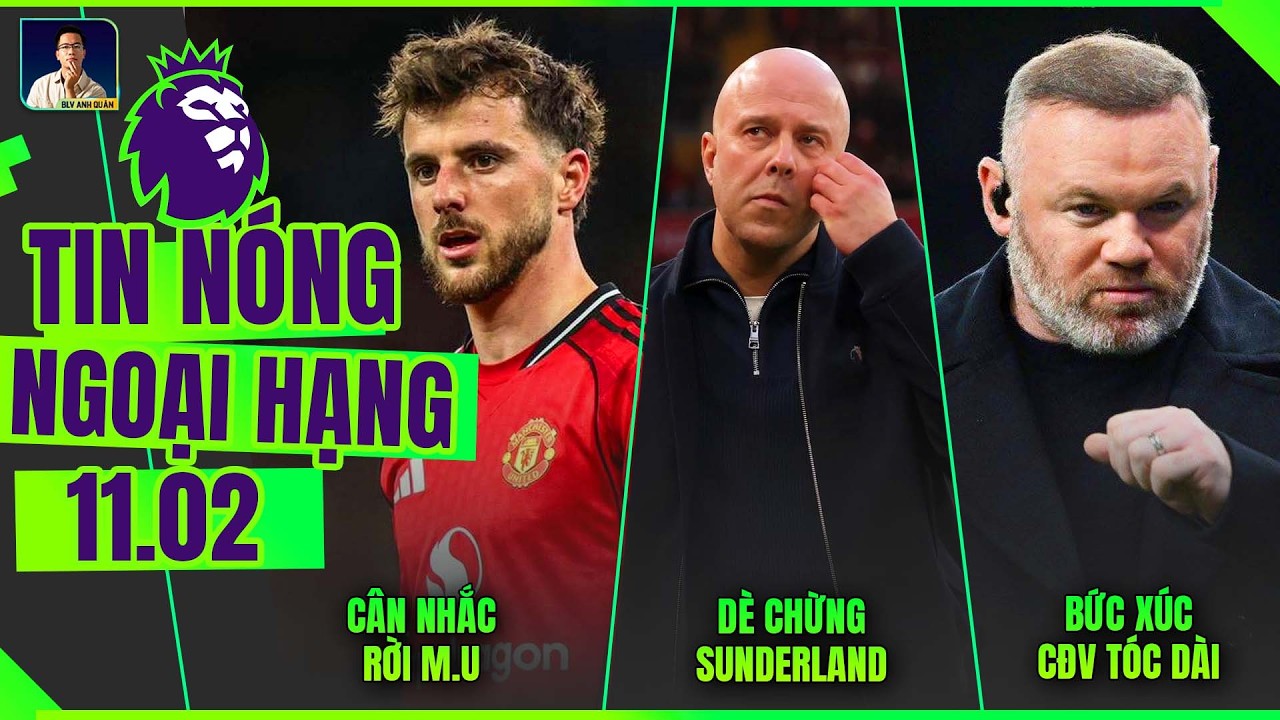 TIN NÓNG NGOẠI HẠNG 11/2: MOUNT CÂN NHẮC RỜI M.U, SLOT DÈ CHỪNG SUNDERLAND, ROONEY BỨC XÚC CĐV