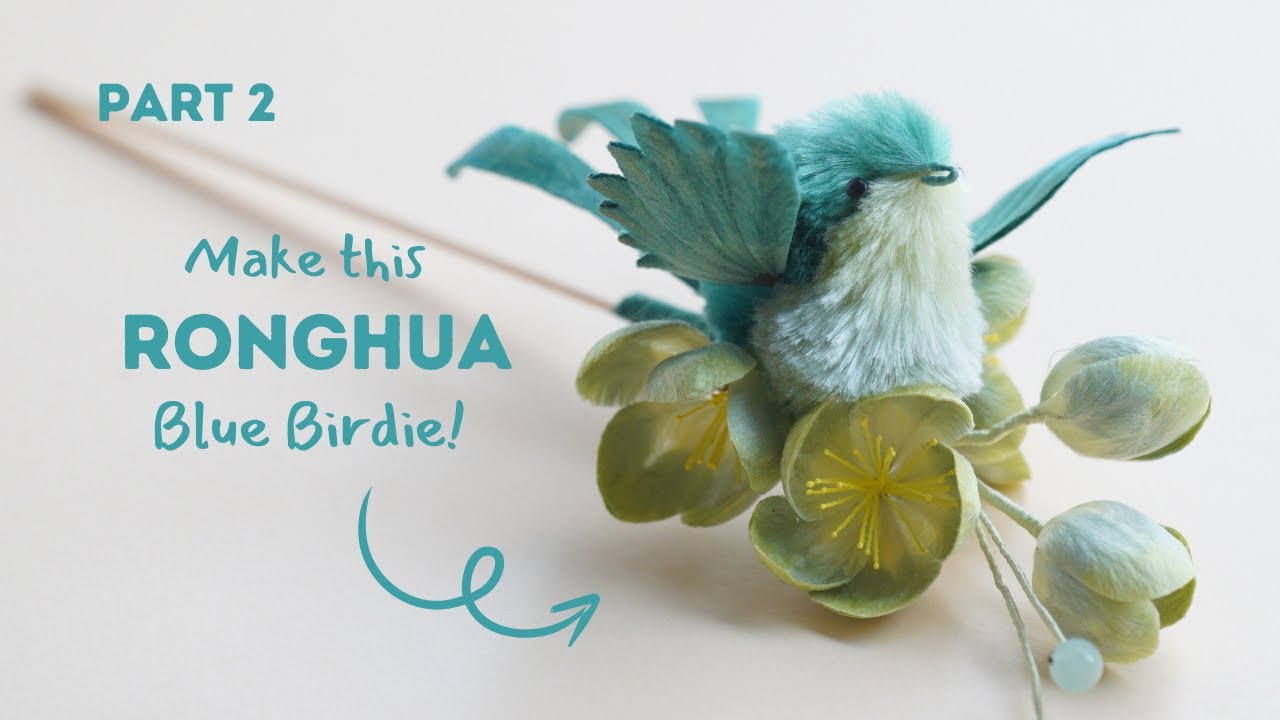 DIY Blue Birdie | Ronghua Craft Tutorial for handmade hairpin (Part 2)