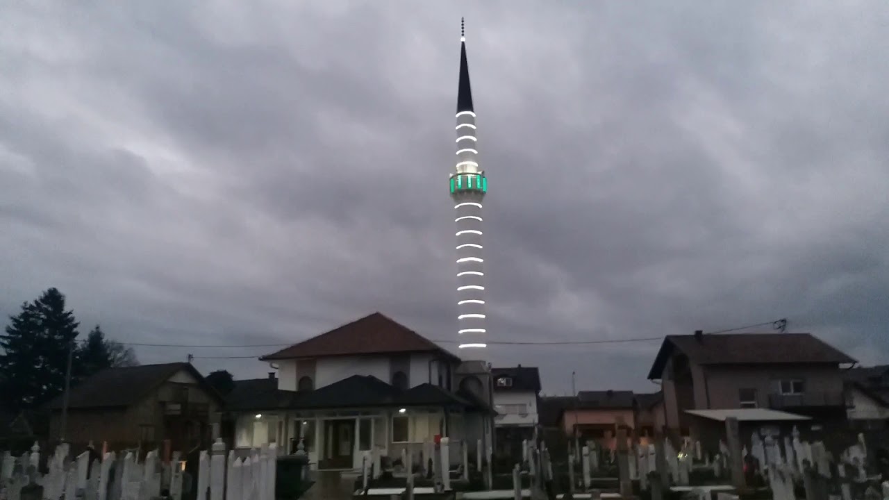 Akšamski ezan Bosanska Gradiška/ Adhan for salat al maghrib from Bosanska Gradiška.