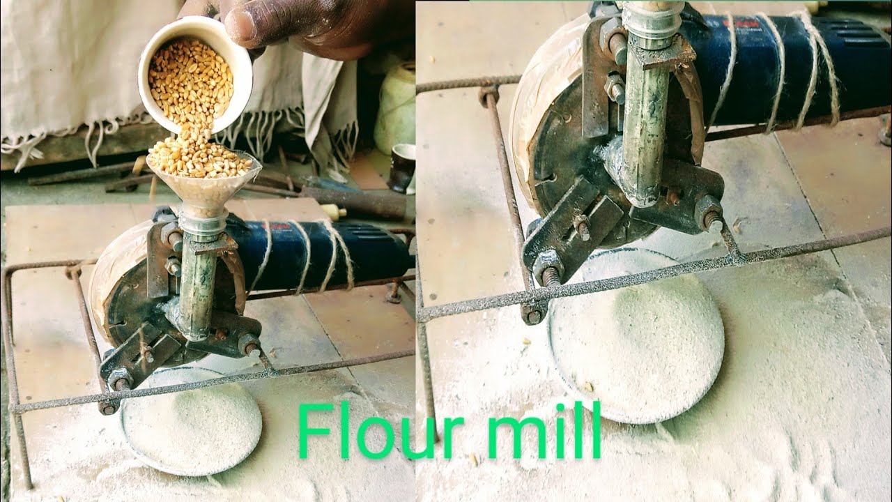 #HomemadeFlourmill |  How to make flour mill at home using angle grinder