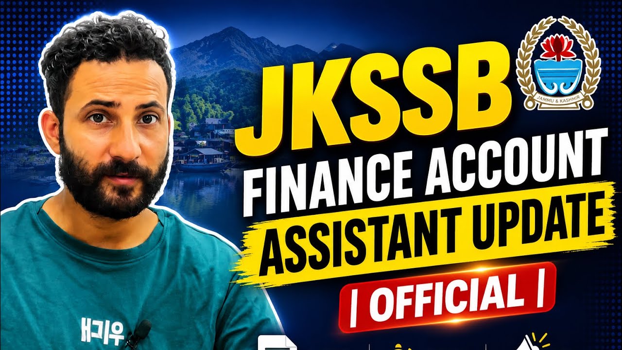 JKSSB Finance Account Assistant Update |  Teach with Me | JKSSB FAA Exam Date Announced
