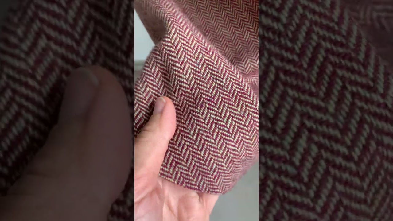 Vintage Herringbone Pure Wool Flared Knee Length Skirt for Women