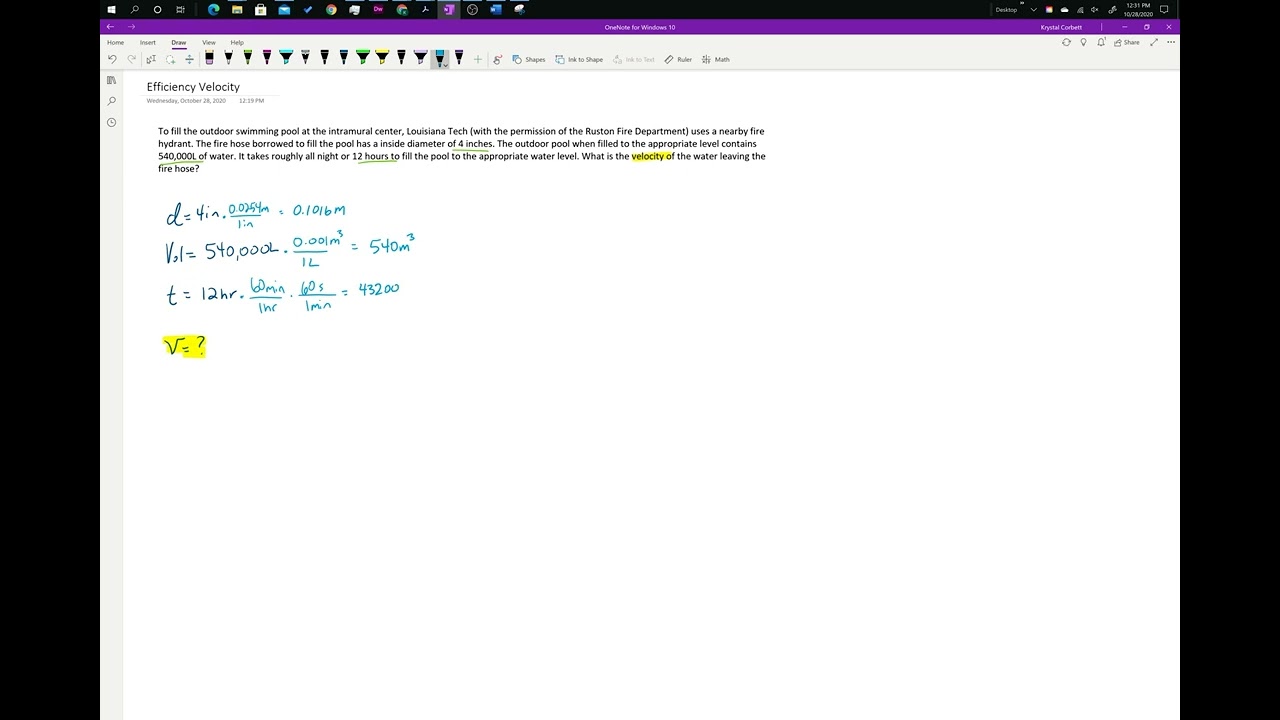 Pump Velocity Problem