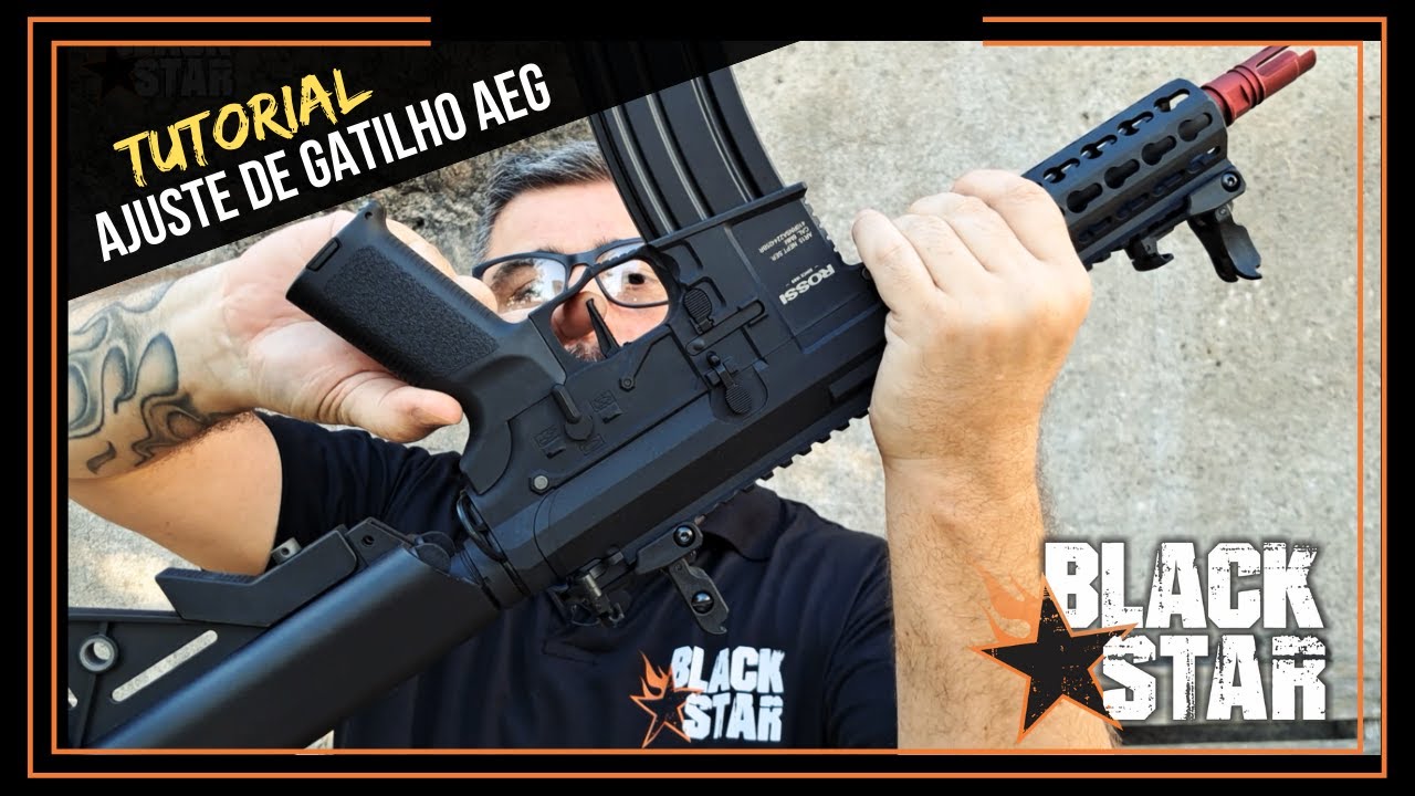 TUTORIAL DE COMO REGULAR GATILHO DA SUA AEG DE AIRSOFT ROSSI LINHA NEPTUNE .