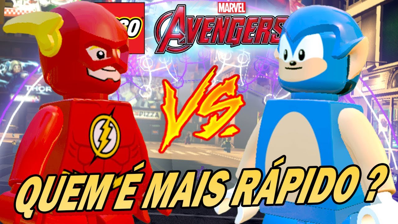 QUEM É O MAIS RÁPIDO? FLASH OU SONIC? - LEGO Marvel's Avengers (LEGO Marvel Vingadores)