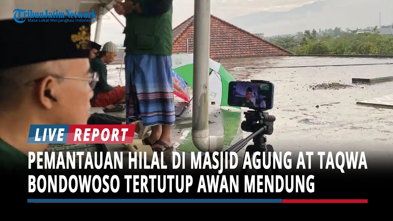 Tertutup Awan Mendung, Pemantauan Hilal di Masjid Agung At Taqwa Bondowoso Tak Tampak