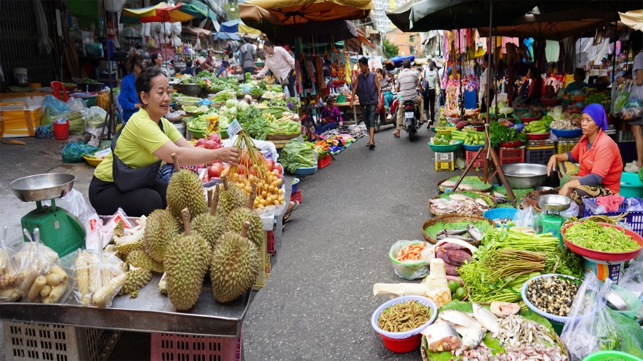 Morning Food Market Scene 2026 &ndash; Hidden Best Food Market In Town Near Orussey Of Phnom Penh Cambodia