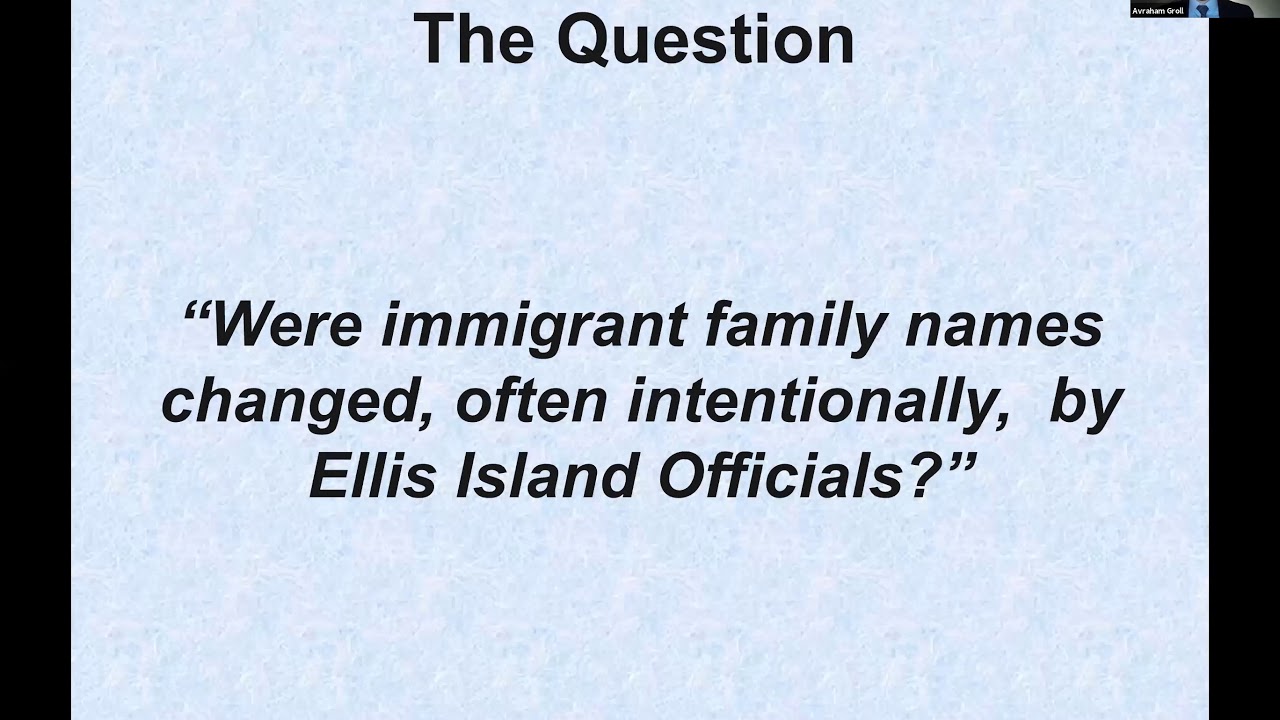 Manifest Destiny: Names at Ellis Island