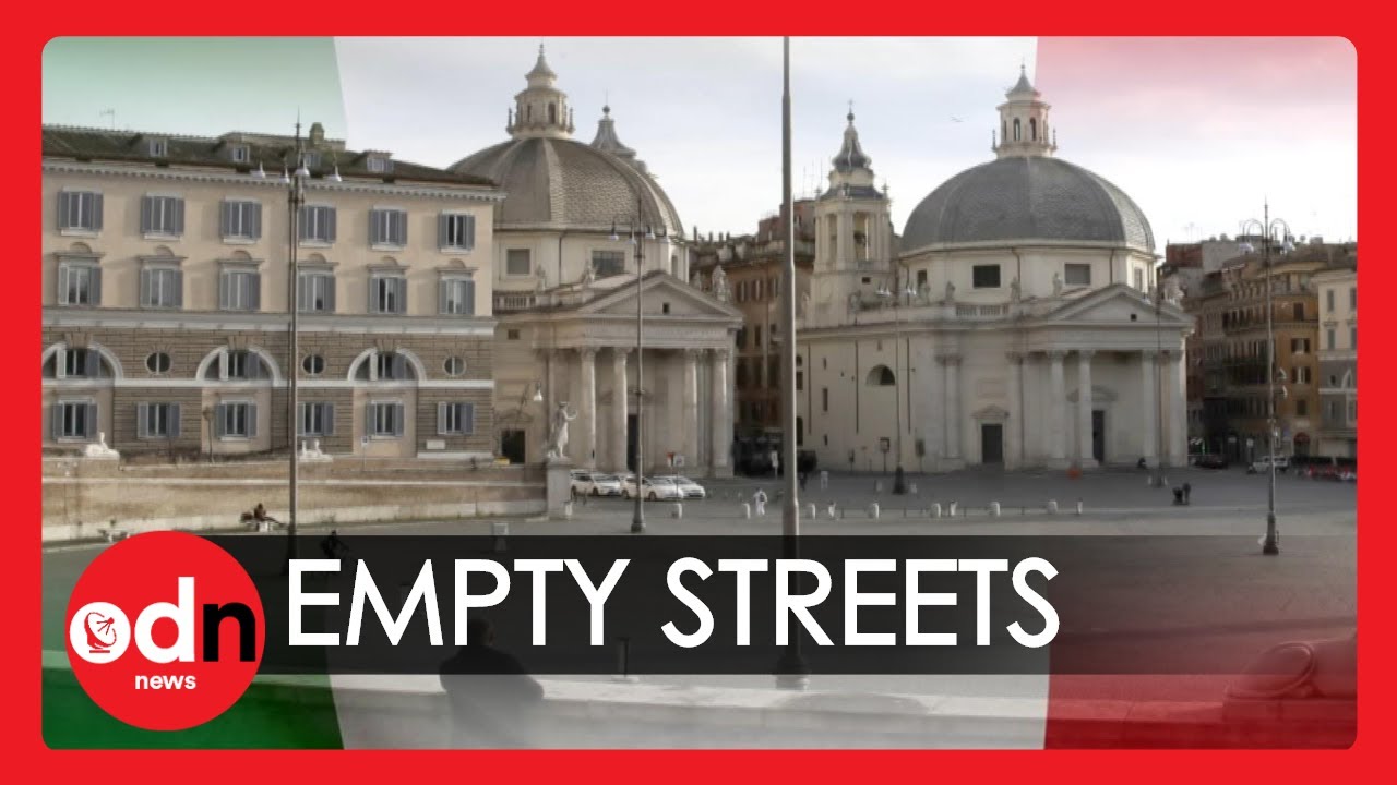 The Quiet City: Drone Captures Near Empty Streets of Rome due to Coronavirus Travel Restrictions