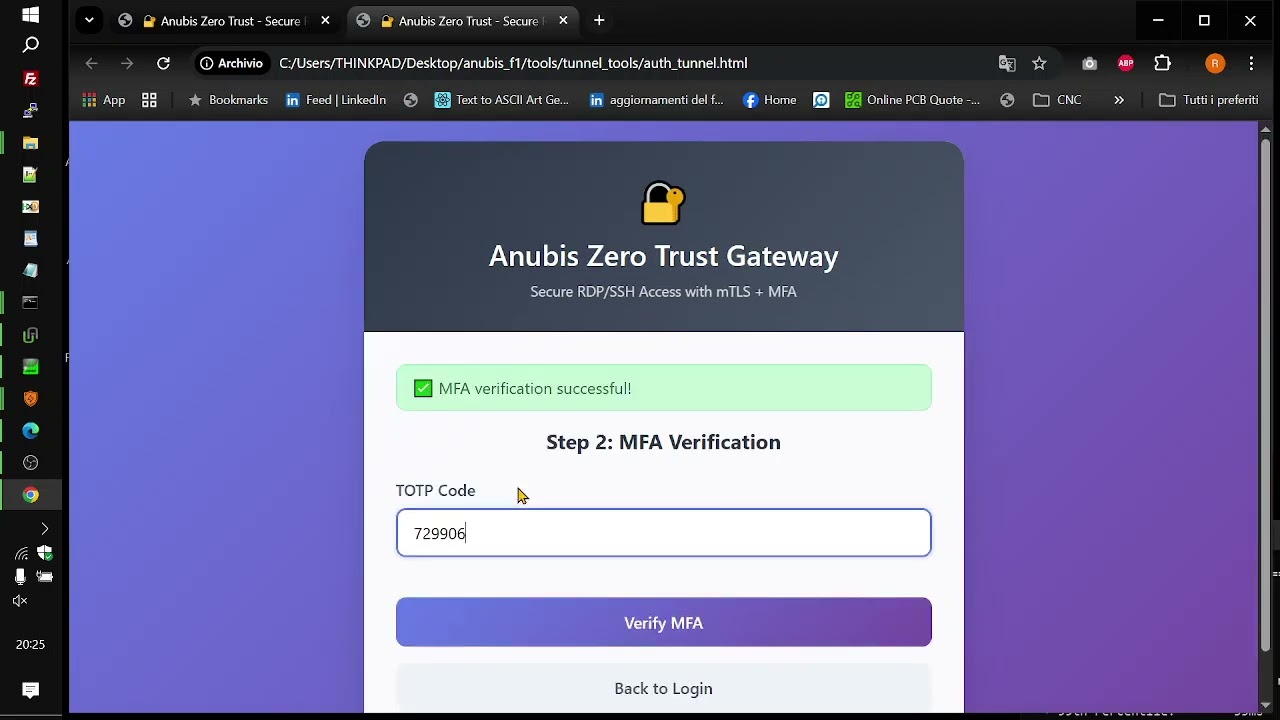Open protected SSH tunnel with CRL , ACL and Short-Token One-Time