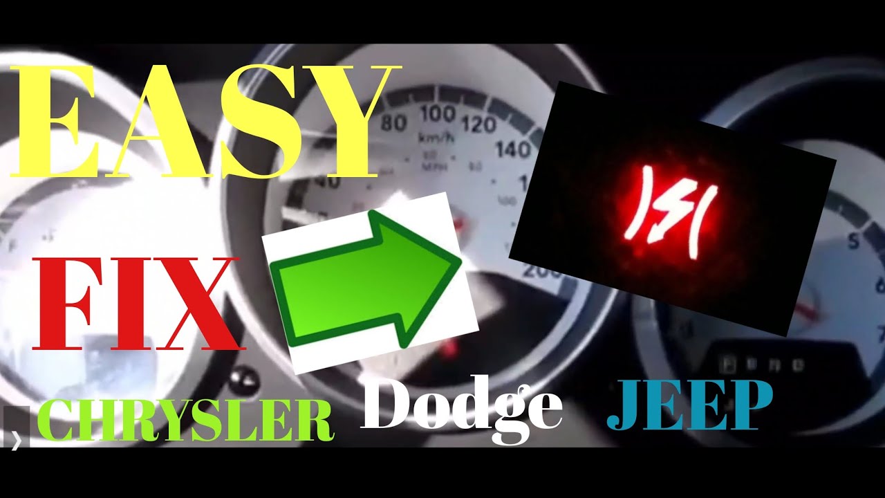 CHRYSLER, DODGE, JEEP RED LIGHTING BOLT ON DASH LIMP MODE -RELEARN PROCEDURE- EASY FIX