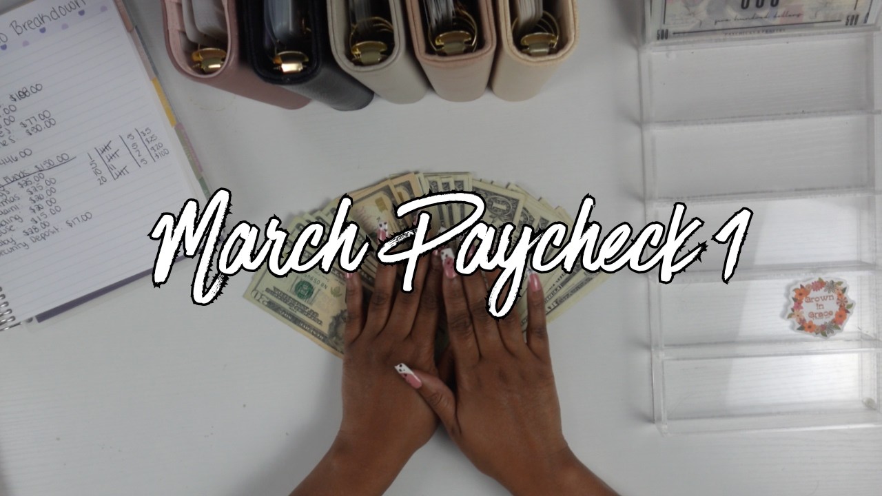Cash Envelope Stuffing | Life Is Hard | $160 | March Paycheck 1 | Elevated Money 🤍
