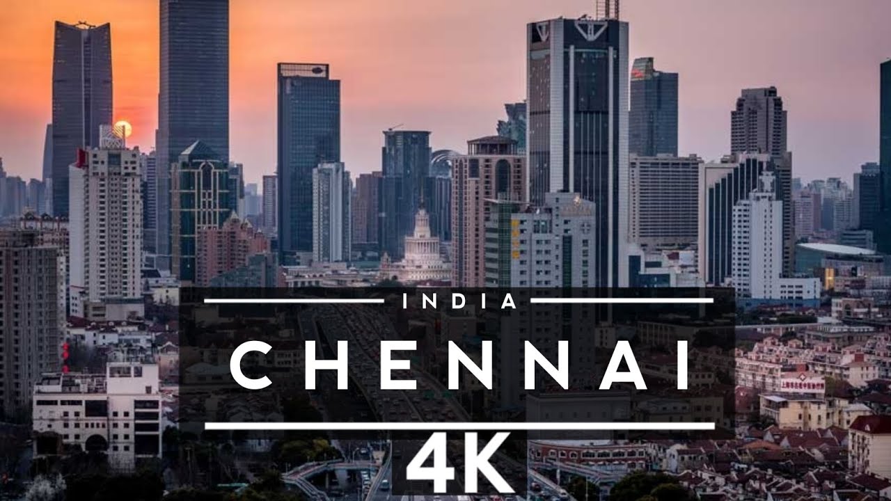 Chennai City , Tamil Nadu , India 🇮🇳 4K by drone Travel