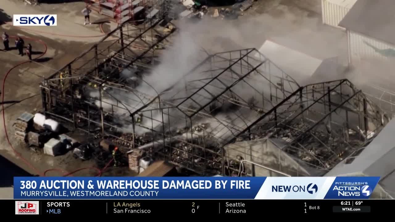 Fire breaks out at 380 Auction in Murrysville, Westmoreland County