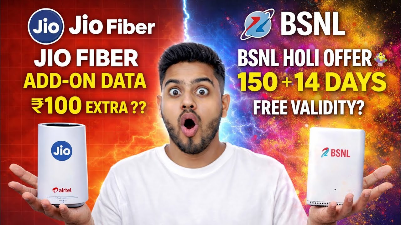 Jio fiber add on data, Airtel air fiber ₹200, Bsnl holi offer, Vi upcoming plans, Jio & Airtel 6G