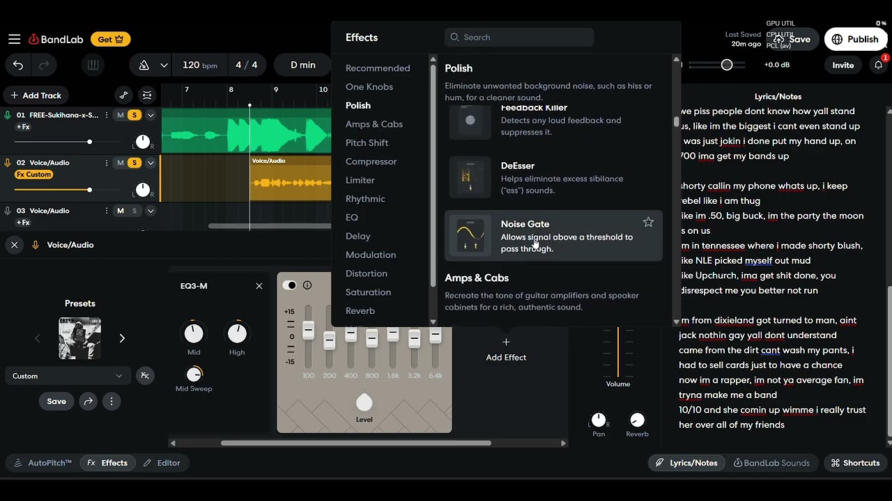 HOW TO MAKE SONGS IN BANDLAB IN 20 MINUTES!!! **QUICK AND EASY** 😈🔥