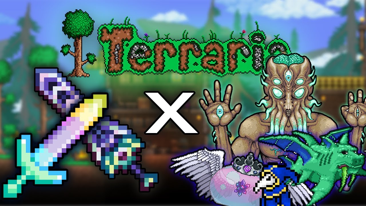 Zenith + Terraprisma VS Bosses - Terraria