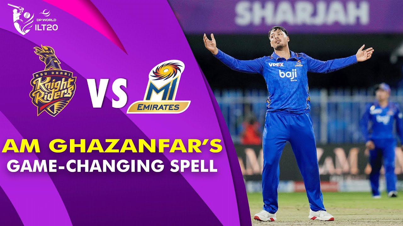AM Ghazanfar's Magical 3-fer! 🔥 | ADKR vs MI Emirates | Qualifier 2 | DP World ILT20 | M3Y1J