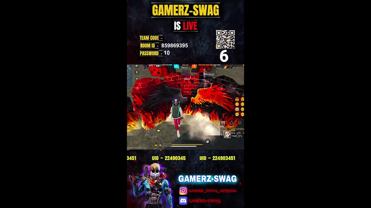 FREE FIRE🔥CS CUSTOM🌹😍#10ksubscribers #shortsfeed #livestream #GAMERZSWAG #dhirubhai