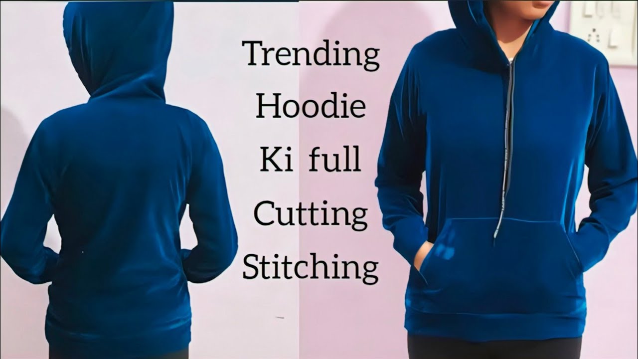 Velvet hoodie cutting and stitching | velvet hoodie for women