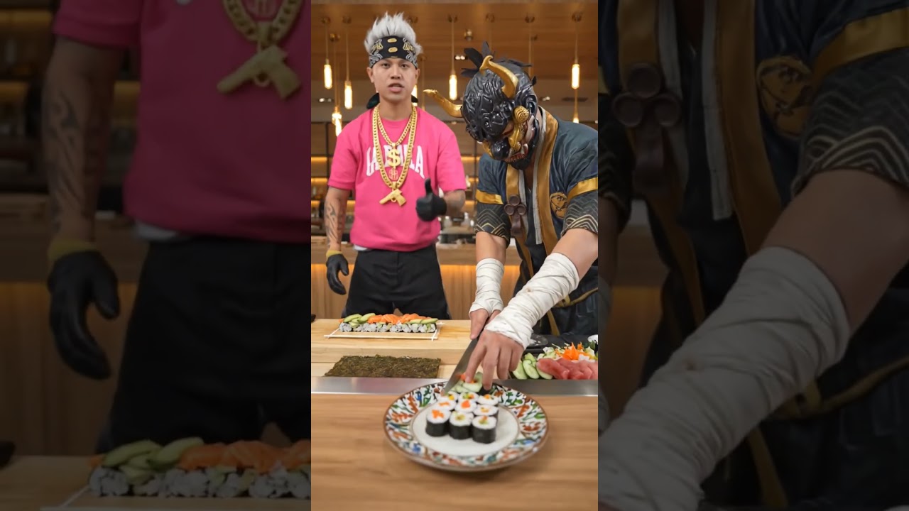 sakura and hip hop bundle making sushi 🍣# free fire # shorts