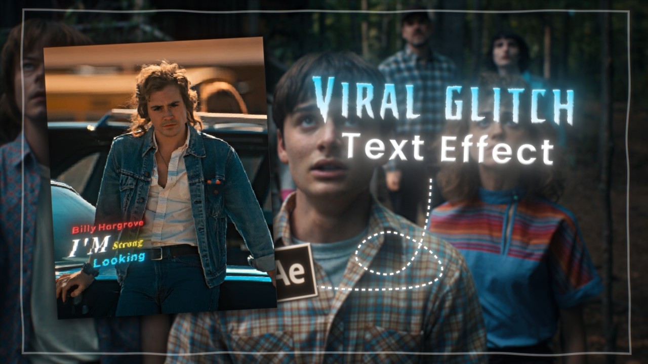 Viral glitch text effect tutorial on after effect✨