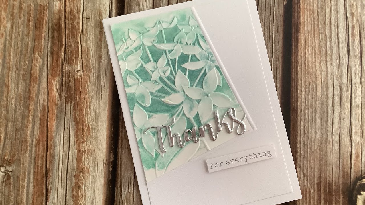 Adding colour using an embossing folder