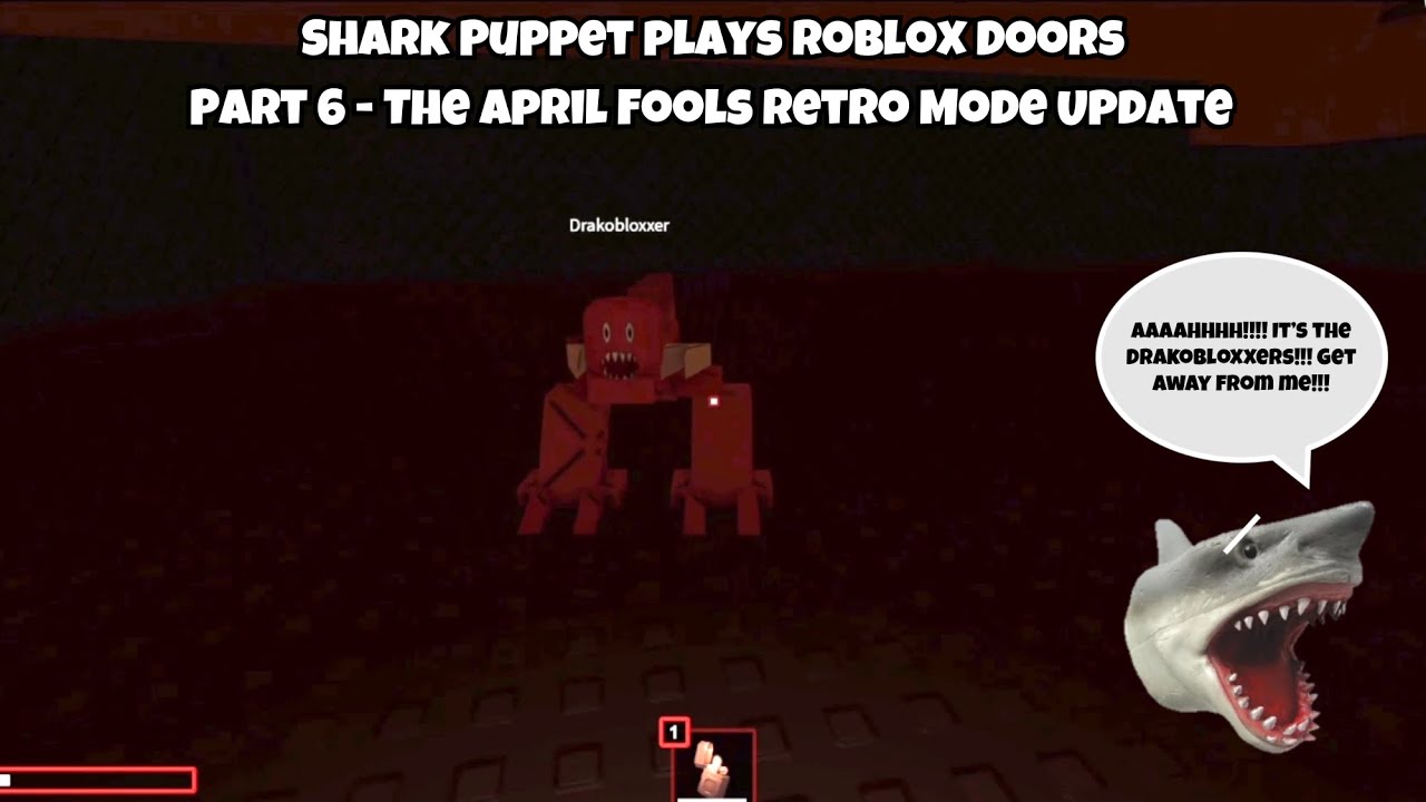 Фильм SB: Shark Puppet играет в Roblox Doors! (Часть 6 — Обновление ретро-режима на первоапрельск...