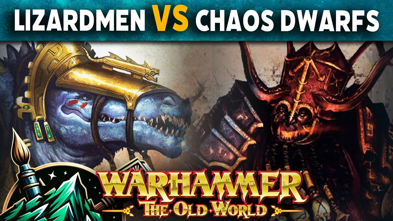 Chaos Dwarfs vs Lizardmen Warhammer The Old World Battle Report