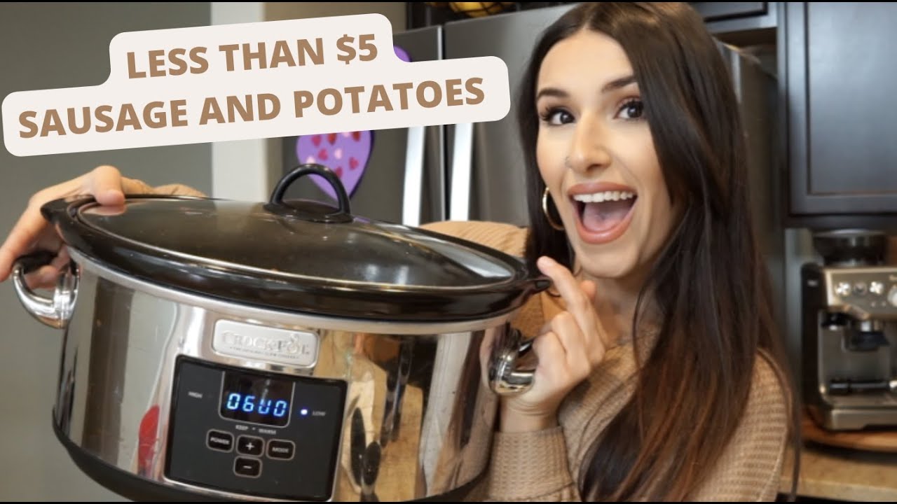 *NEW* SLOW COOKER SAUSAGE AND POTATOES | DUMP AND GO CROCKPOT MEAL