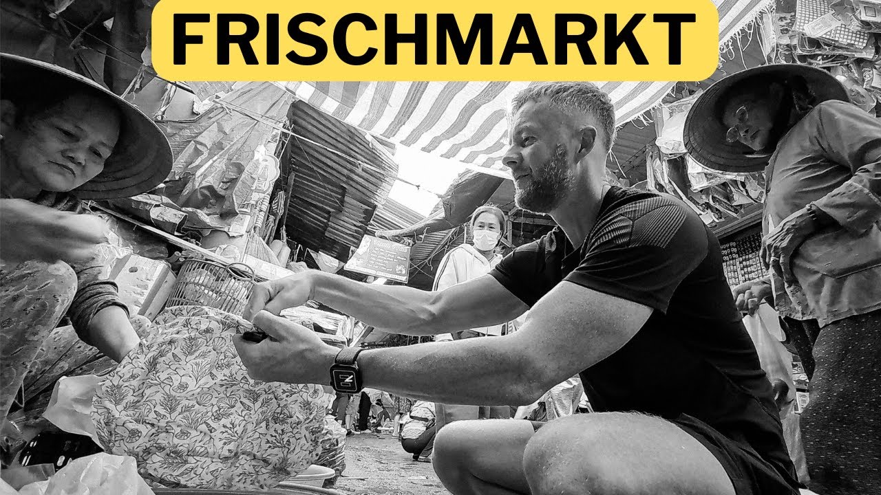 Ich kaufe frische Eier vom Markt in Da Nang, Vietnam