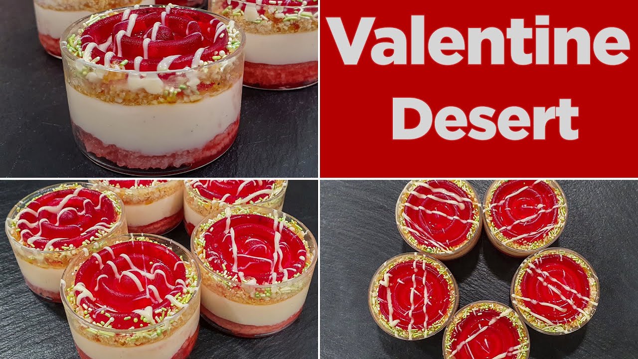 Strawberry Valentine’s Day Recipe  10 Minutes Dessert Recipe  Easy Dessert Recipe