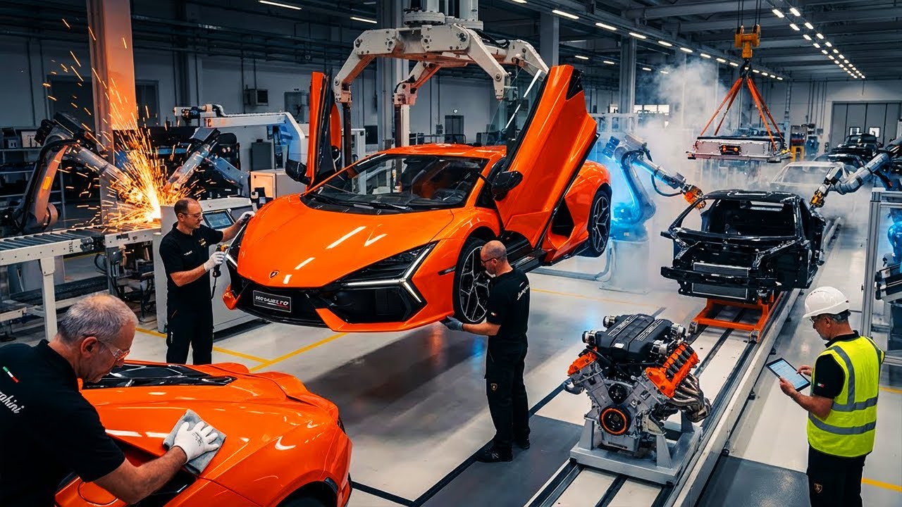 Inside Lamborghini Factory: How the Revuelto is Made - Carbon Fiber Monofuselage Perfection