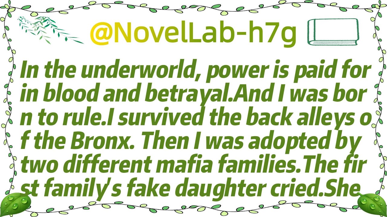 In the underworld, power is paid for in blood and betrayal.And I was born to rule.