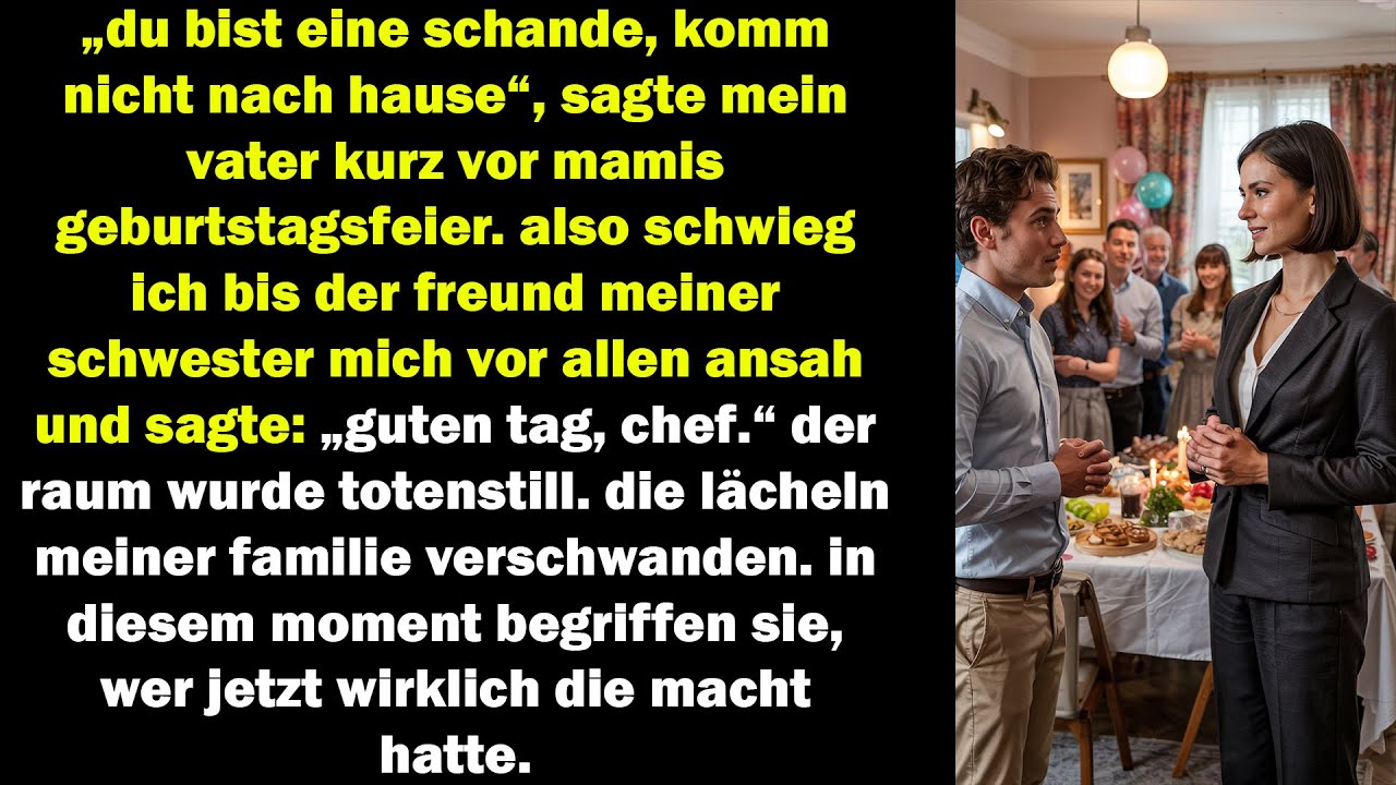 mein vater schämte sich für mich bis der freund meiner schwester mich „chef“ nannte vor allen gästen