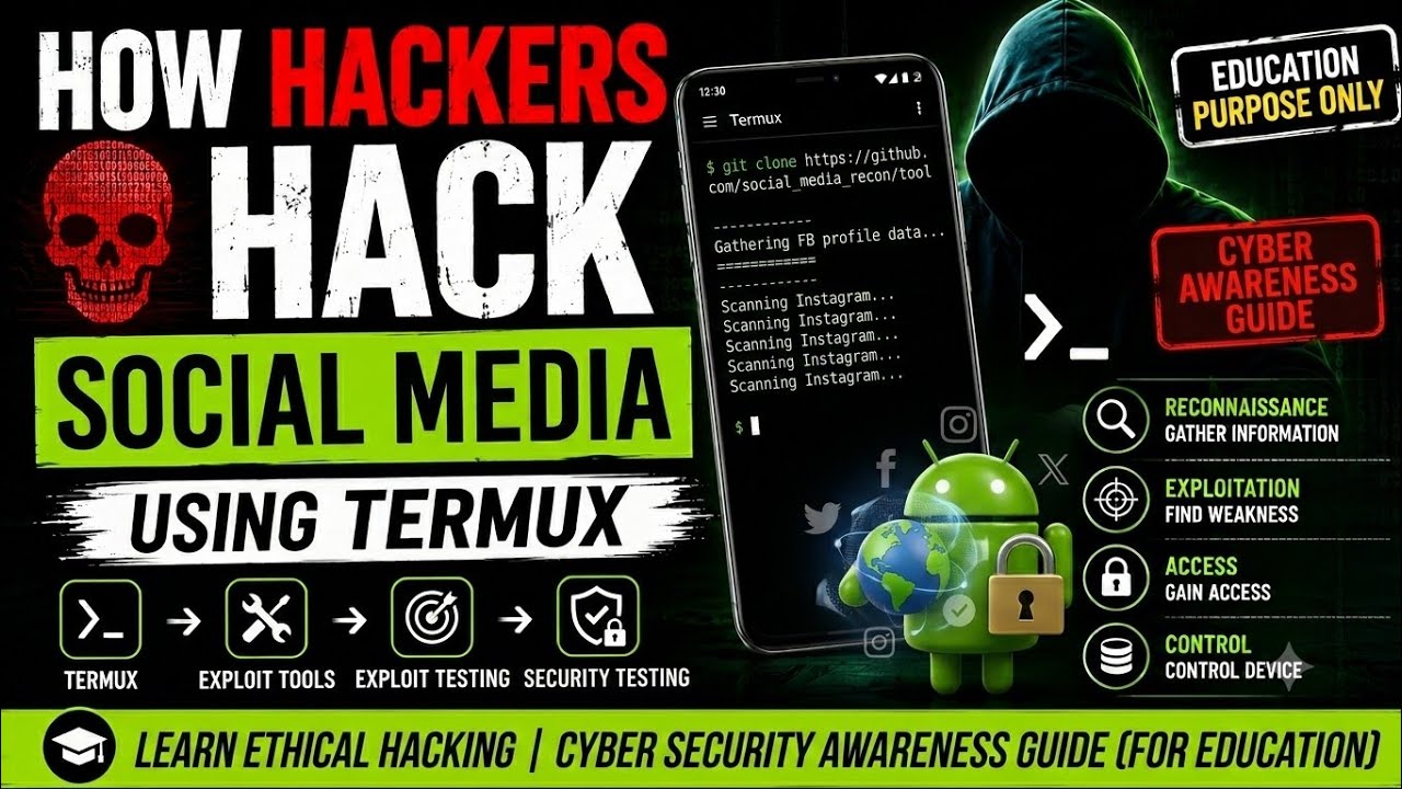 🔐 Hack Social Media Accounts Using Termux | Akarshak Exploit
