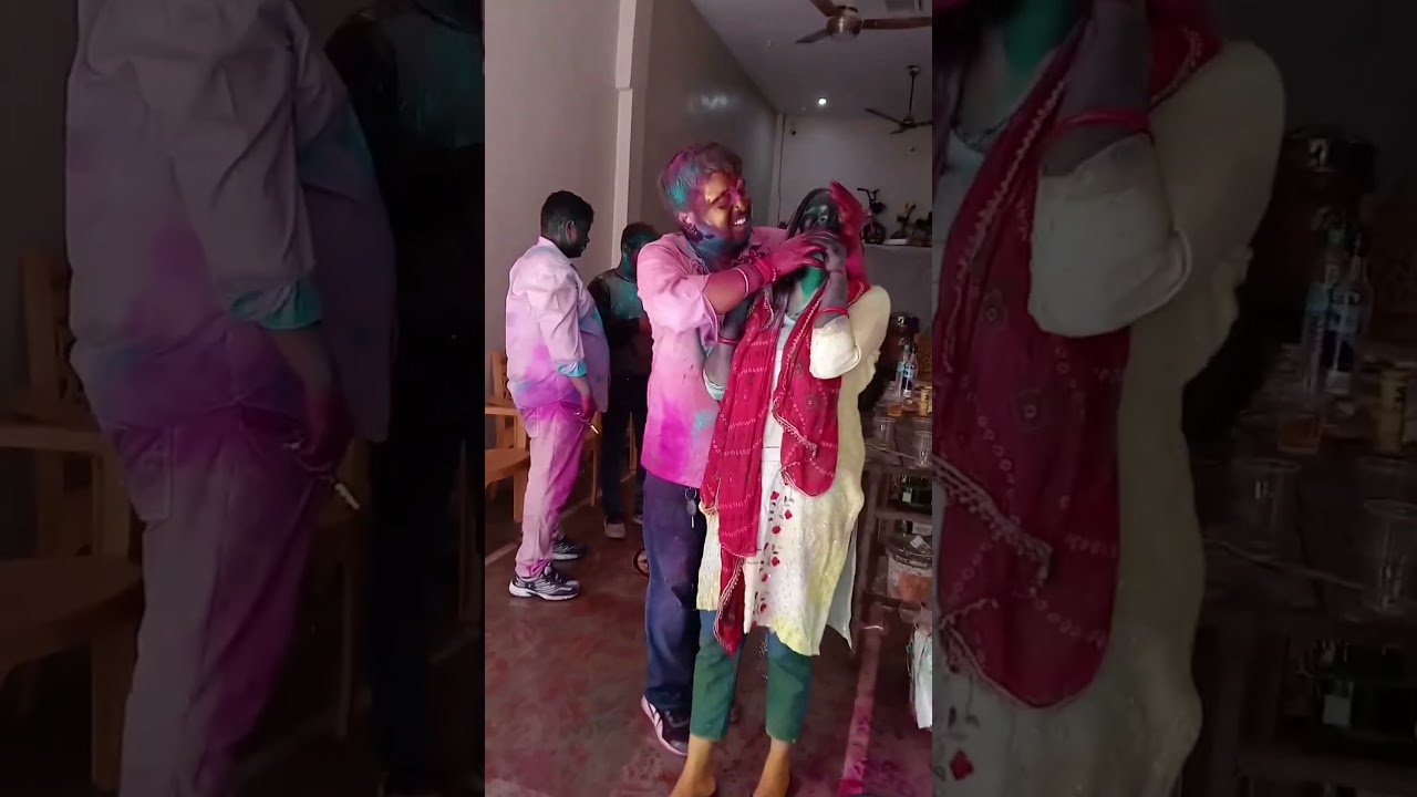 Dever Bhabi Khatarnak Putai in Holi  #reels #funny #holifestival#holi #bhabi