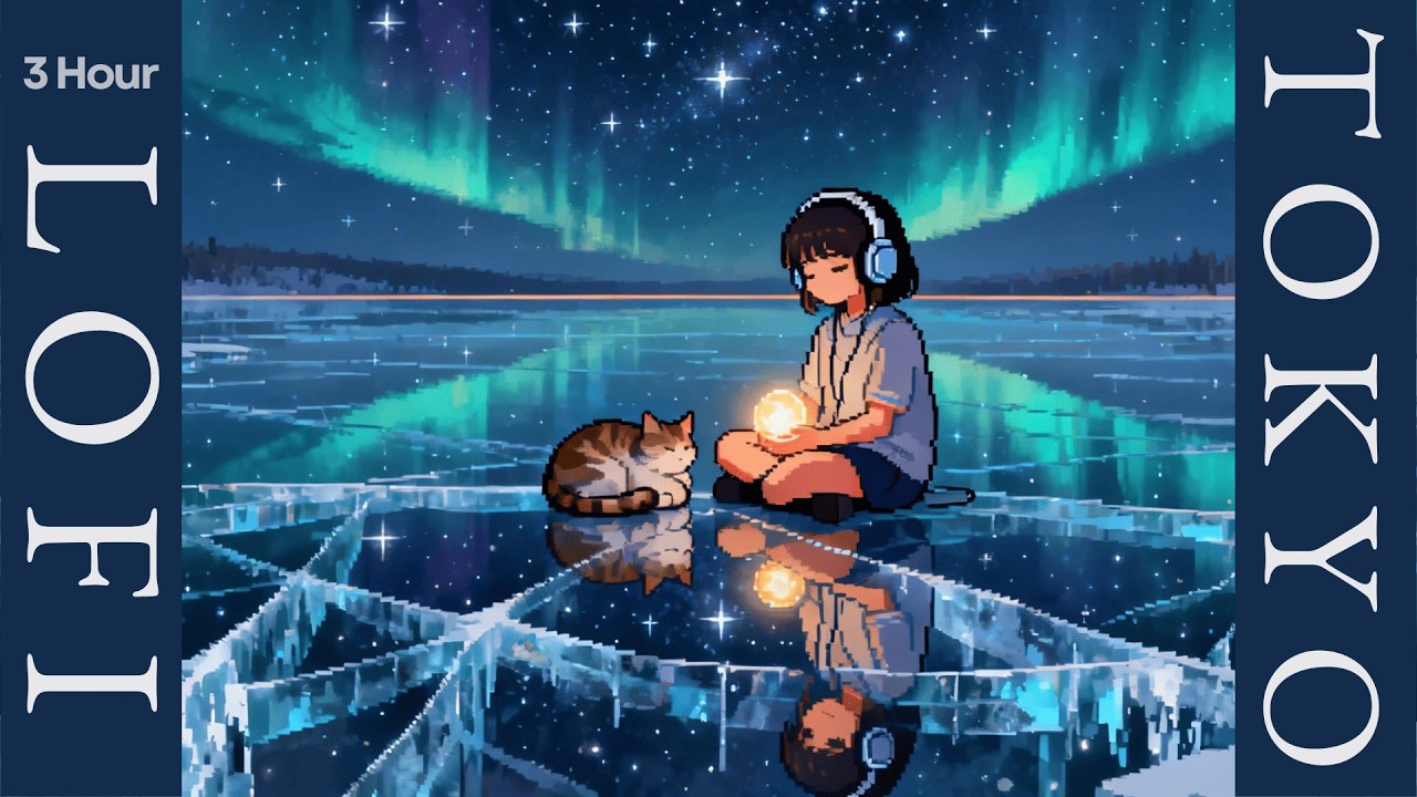 Mirror Surface Lofi 🧊 Frozen Symmetry | Reflecting Stars & Deep Calm