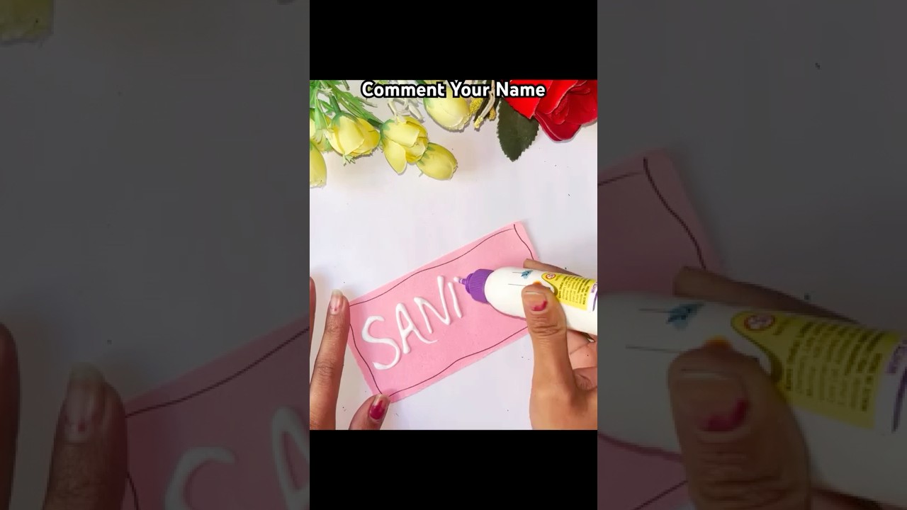 Glitter name art 😍😱