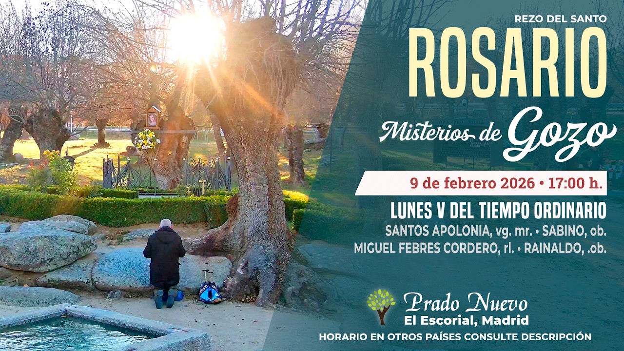 SANTO ROSARIO de hoy Lunes (Misterios Gozosos) en DIRECTO desde PRADO NUEVO a las 17:00 h.