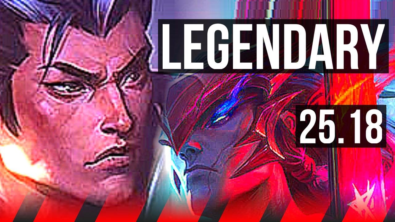XIN ZHAO vs YONE (TOP) | 13 solo kills, 62k DMG, Legendary | KR Master | 25.18