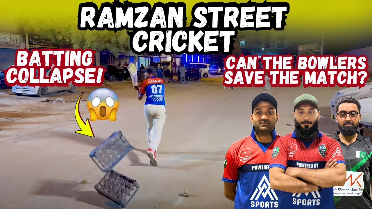 BATTING COLLAPSE! 😲 Kiya Bowling Defend kar paye gi? I Ramzan Street Cricket