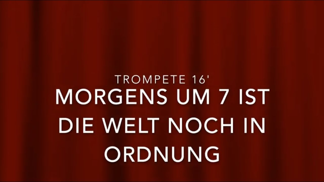 Morgens um 7 ist die Welt noch in Ordnung f&uuml;r Orgel