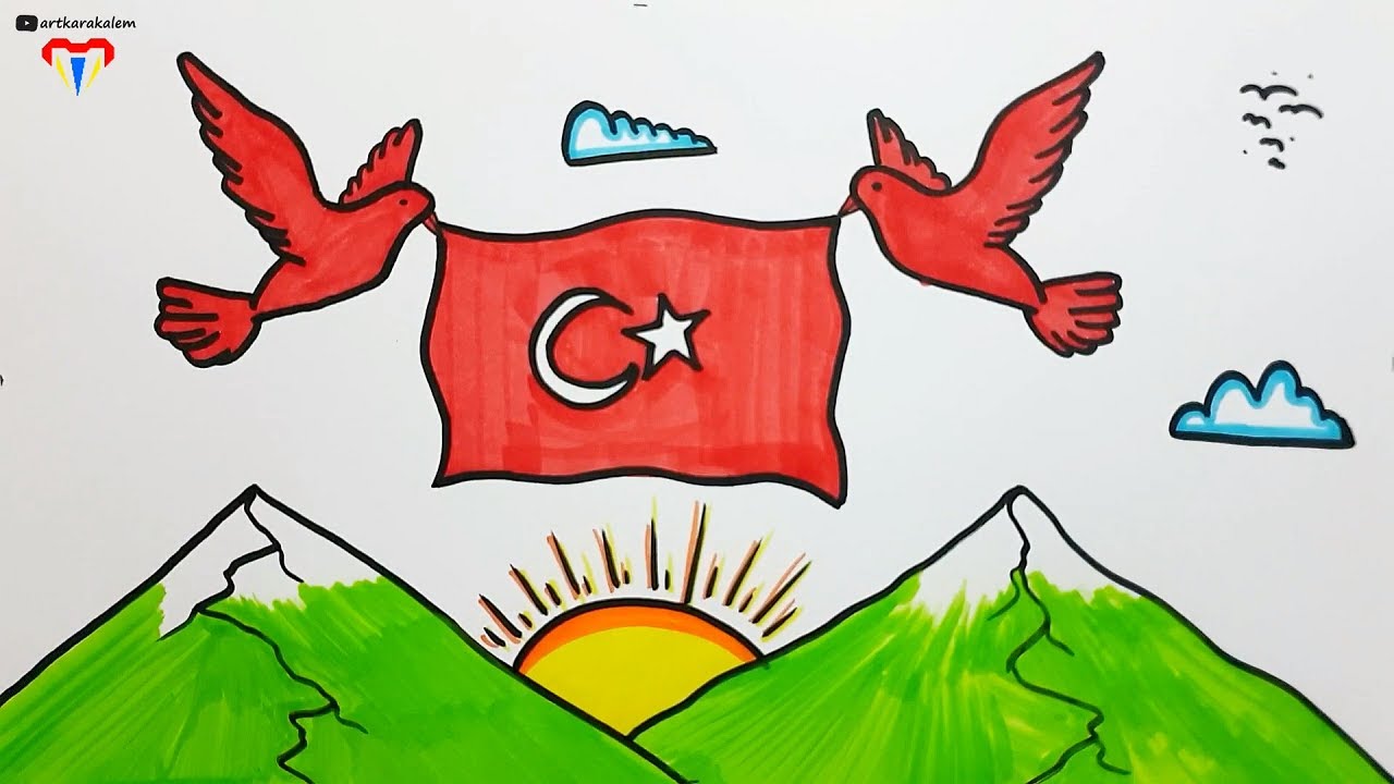Cumhuriyet 100. yıl Kutlu olsun - 29 Ekim Çizimi