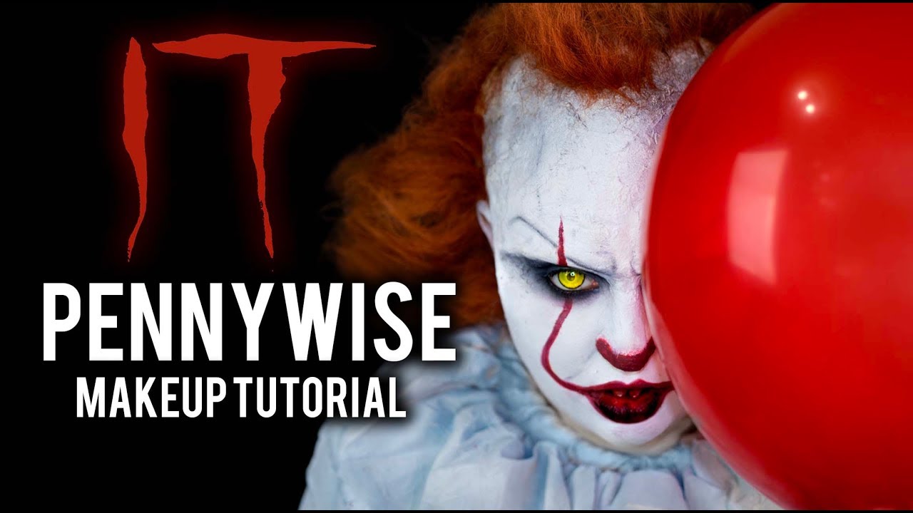 IT - PENNYWISE | HALLOWEEN COSTUME MAKEUP TUTORIAL