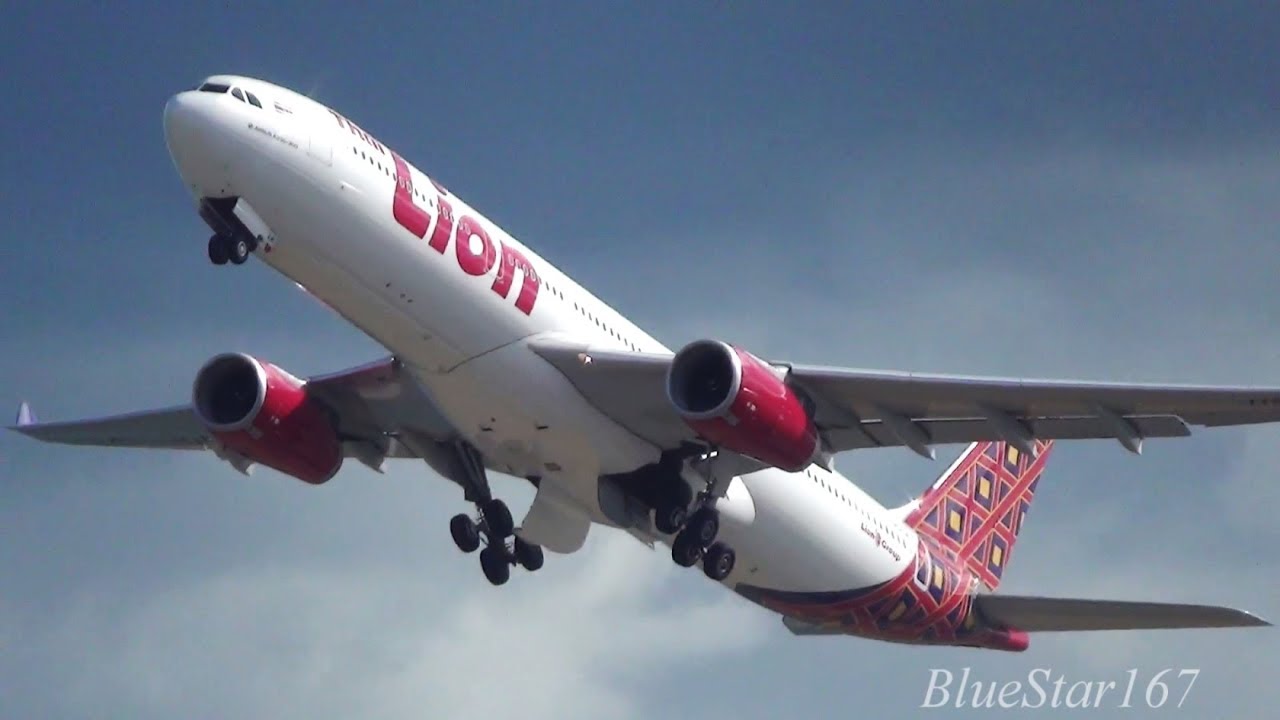 Thai Lion Air Airbus A330-300 (HS-LAI) takeoff from KIX/RJBB (Osaka - Kansai) RWY 06R