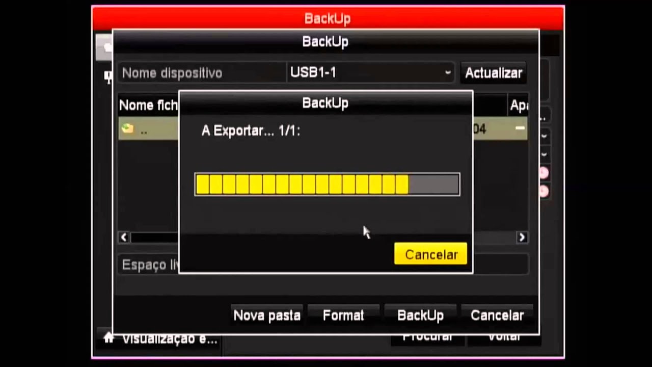 Fazer Backup de Imagens DVR Hikvision