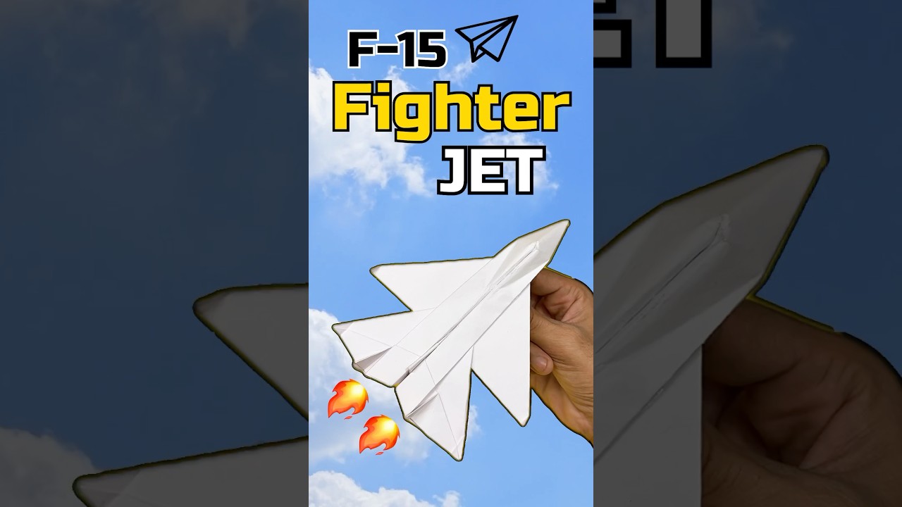 EASY F-15 Fighter Jet Paper Plane  | how to make a papar airplane 🤩