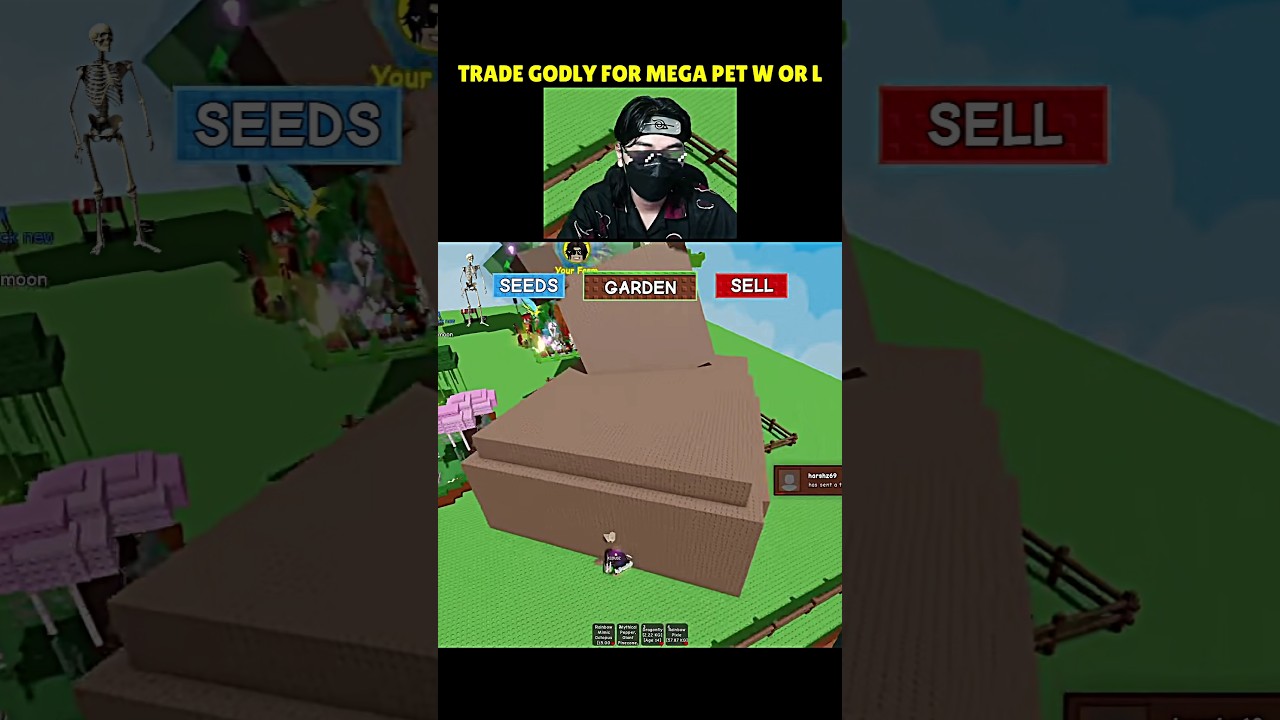Trade Godly for Mega Pet W or L at Grow a Garden