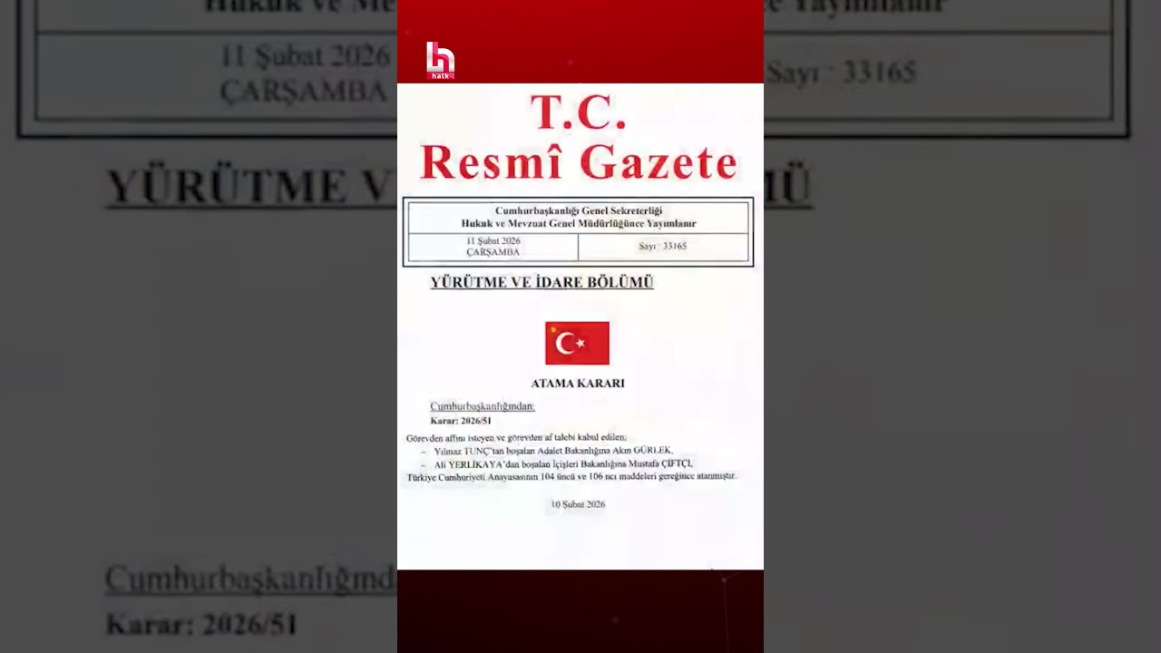SON DAKİKA! Kabinede değişiklik... Adalet ve İ&ccedil;işleri Bakanlığına yeni atama! #shorts